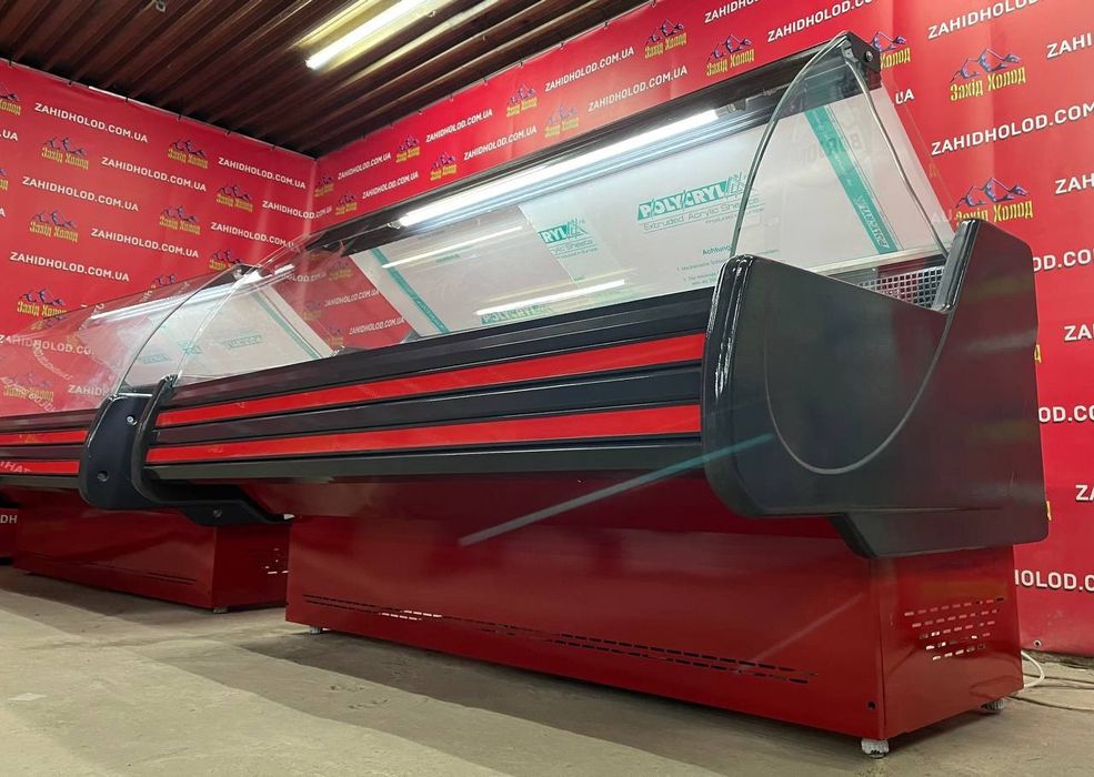 Холодильна вітрина.Горизонтальна вітрина.Gold.Холодильник продукції