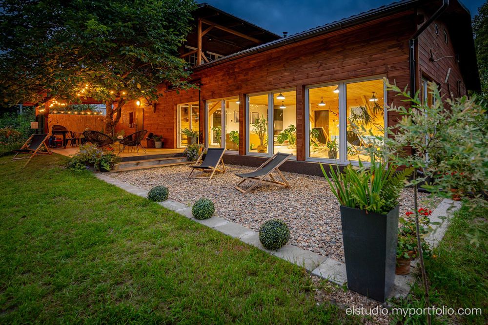 Domek z ciepłym ( 32'c) basenem w zimie