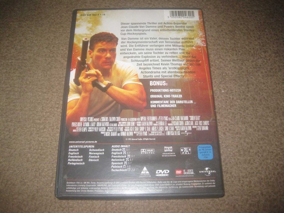 DVD "Morte Súbita" com Van Damme/Raro!