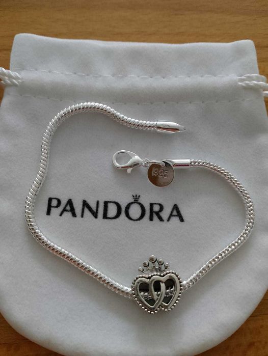Zestaw PANDORA Bransoletka z Charmsami wyprzedaż! srebro 925 r. 20 cm