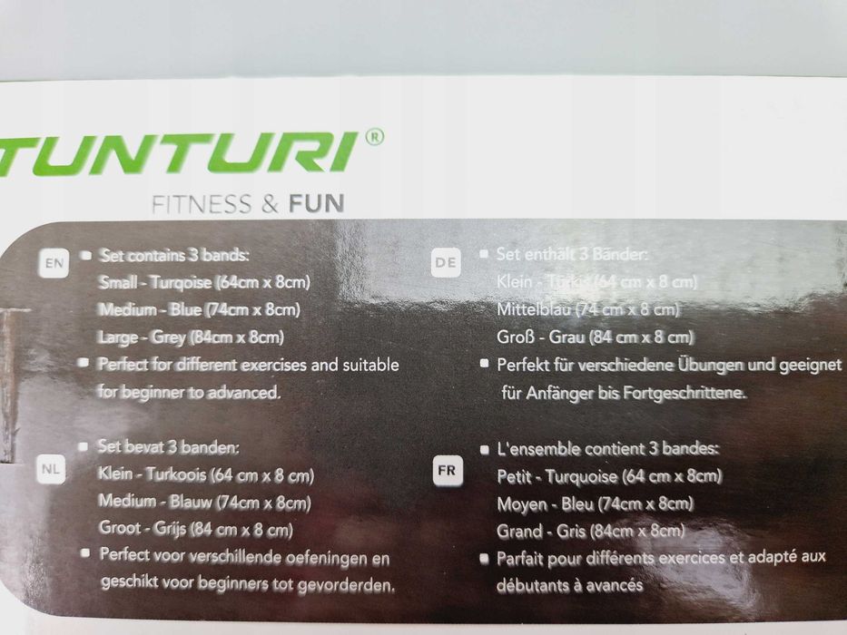Gumy oporowe materiałowe TUNTURI 3szt.