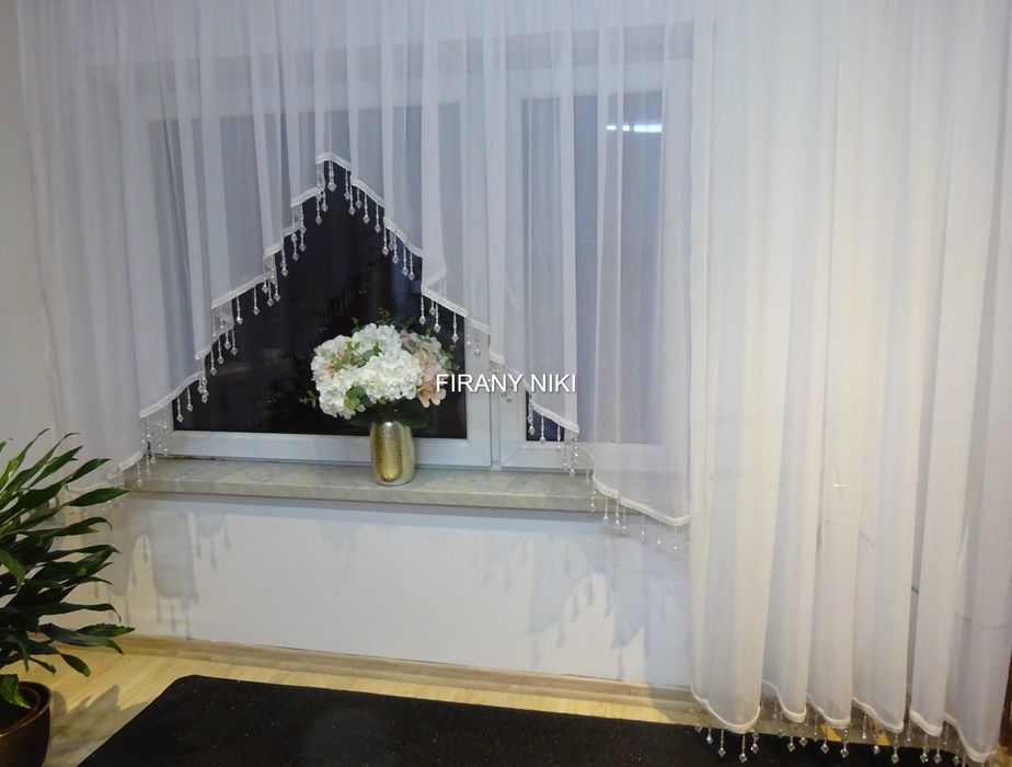 firana balkonowa z koralikami 600x250 nr 168