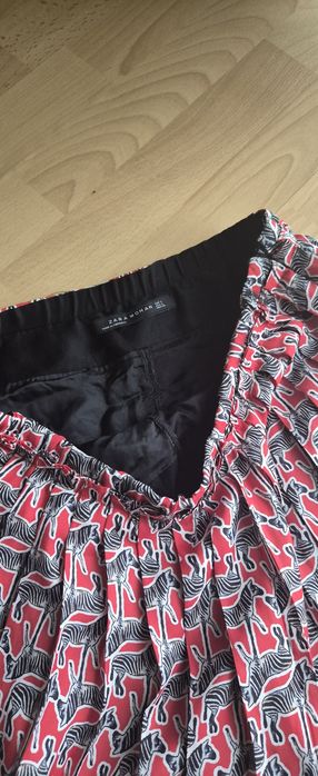 Zara L plisowane spódnico-spodnie w zebry