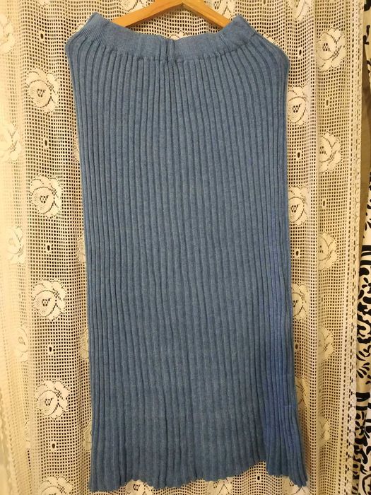 spódnica prążek niebieska