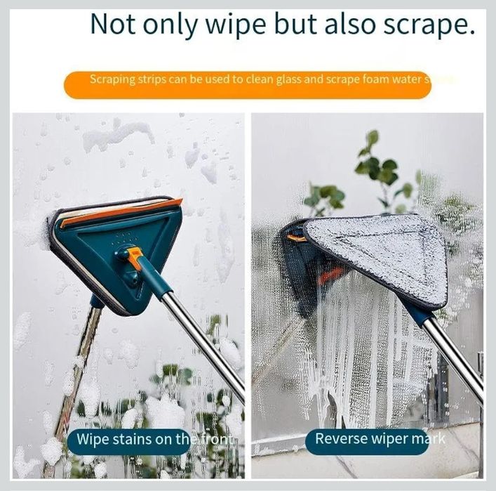 Obrotowy mop  360° z długim uchwytem regulowany, do okien, podłogi etc