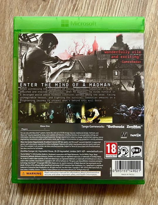 Horror The Evil Within na X Box - bardzo dobry stan ! Polecam