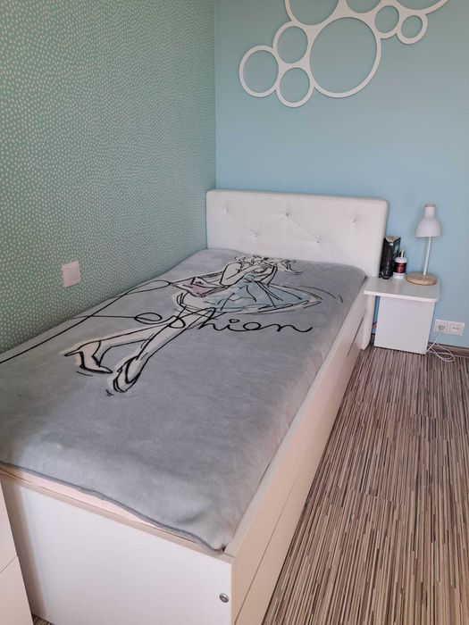 Łóżko białe Meblik/Fashion Mint - jak nowe