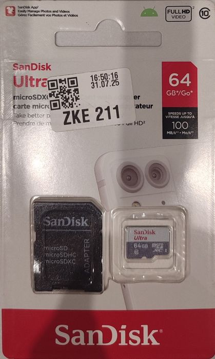 Карта пам'яті 64 Гб SanDisk microSDXC UHS-I Class 10, micro sd, флеш к