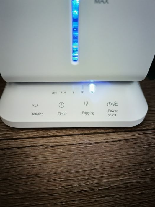 Przenośny mini klimatyzator biały rotacja led timer