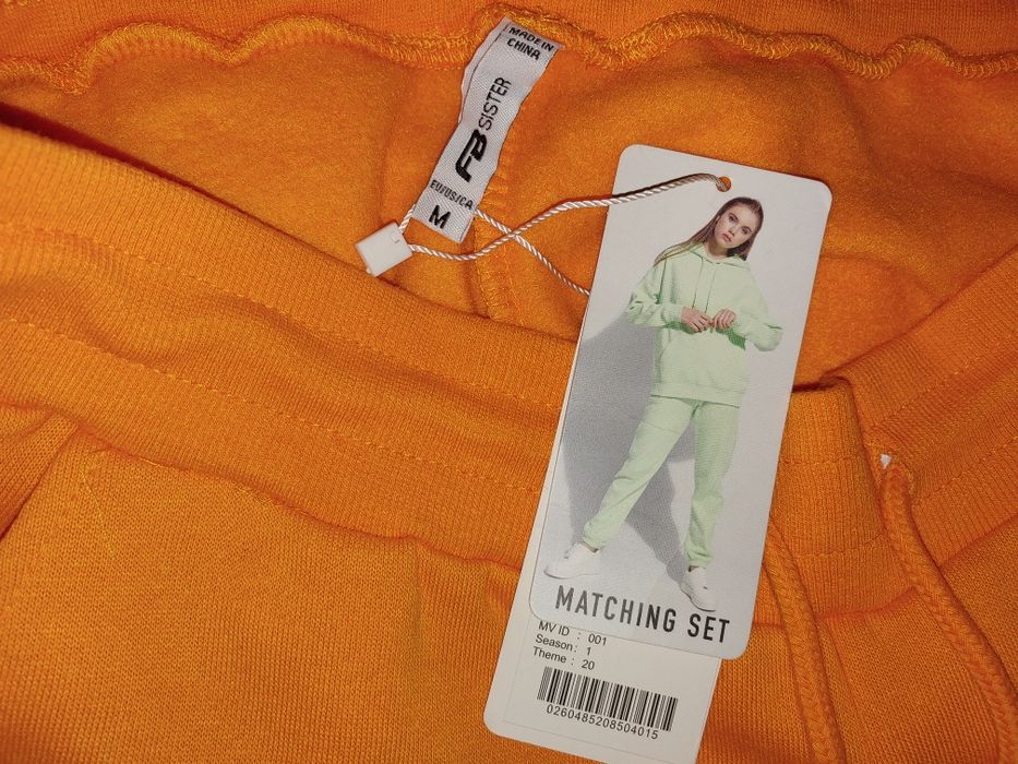 Джогеры женские штаны на флисе утепленные оранжевые новые FB sister