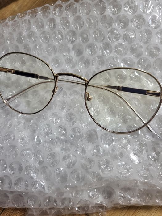 Okulary zerowki granatowe i zlote