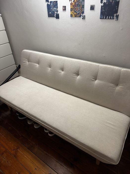 Sofa cama na cor bege