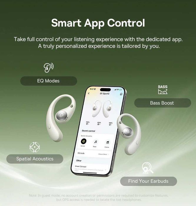 Бездротові TWS навушники Baseus Eli Sport 2 Open-Ear True Wireless Hi-Res Earbuds Bluetooth 6.0