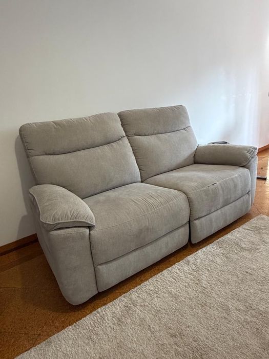 BREE 2 seater electric reclining sofa, light gray