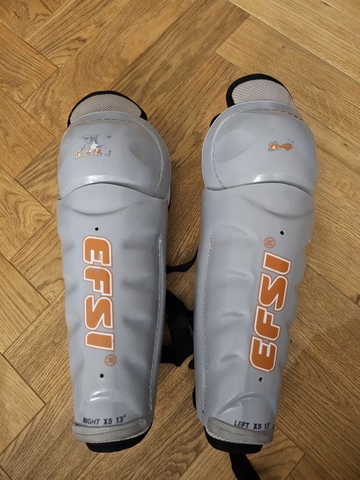 Zestaw hokejowy ochraniacze kask spodnie  r. SR S