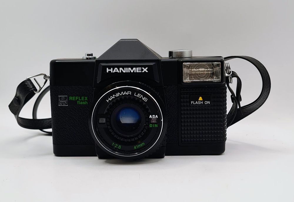 Hanimex Reflex Flash + futerał | 35 mm | Hanimar 41 mm f/2.8 | Made in Japan