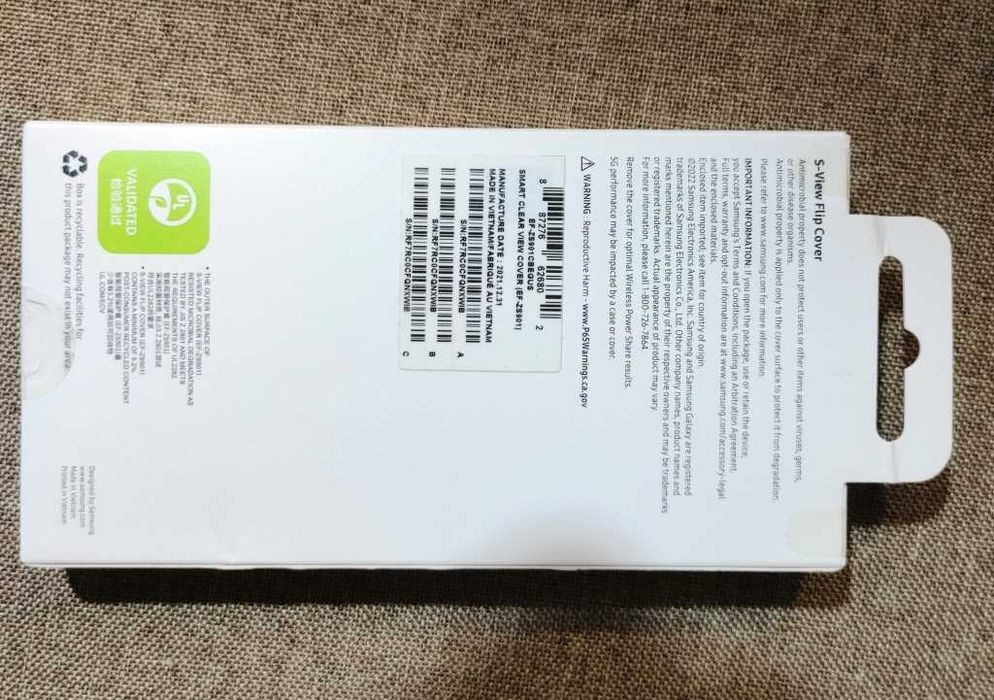 Ориг. чохол Samsung S22 (S901) Smart Clear View Cover
