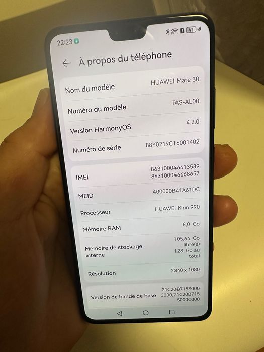 Huawei Mate 30 Ram8 stockage 128G