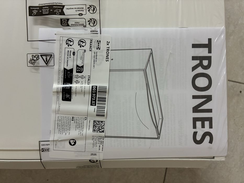 TRONES Sapateira Ikea P/arrumação, branco, 52x18x39 cm nova ainda embalada