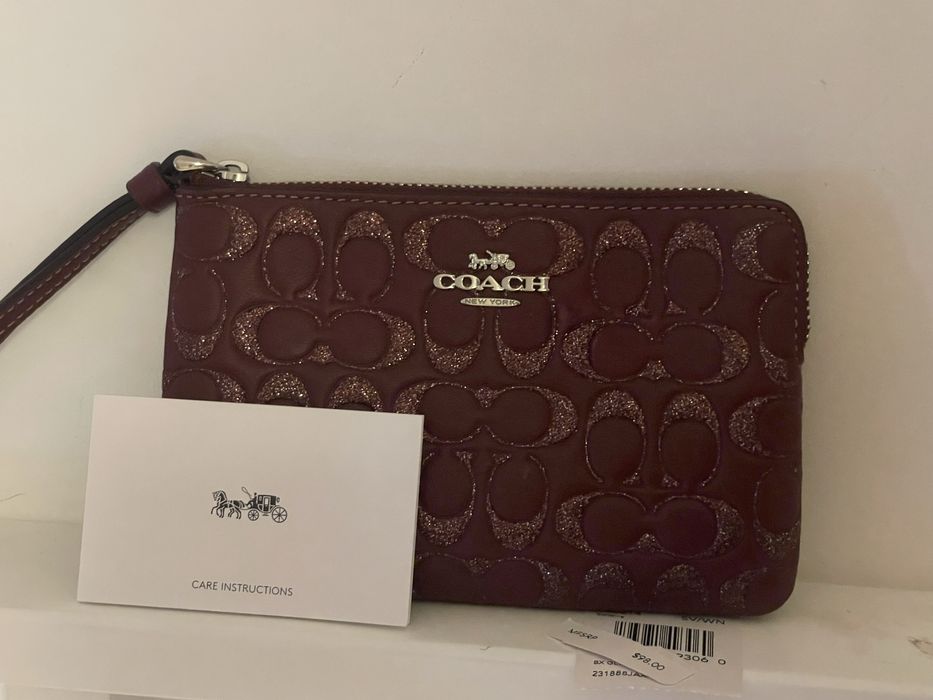 COACH гаманець оригінал Wine Glitter