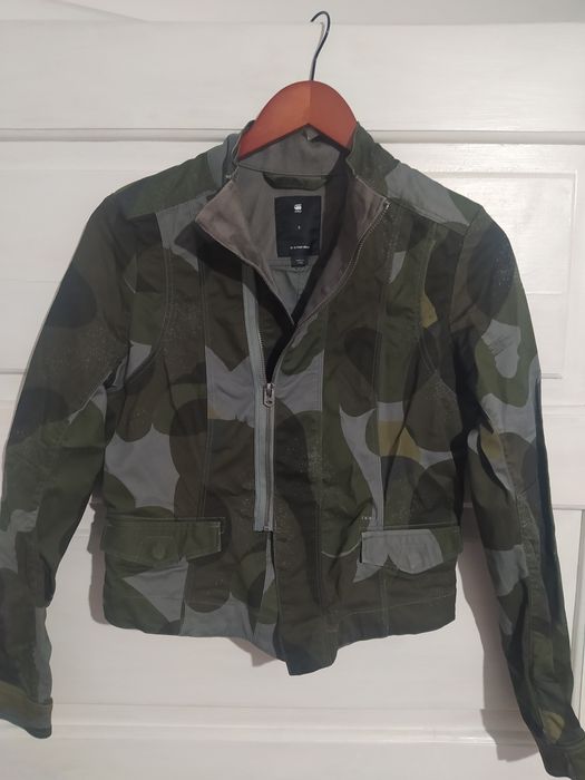 Куртка S g star raw деми вітрова джинсовка жіноча хакі комуфляж