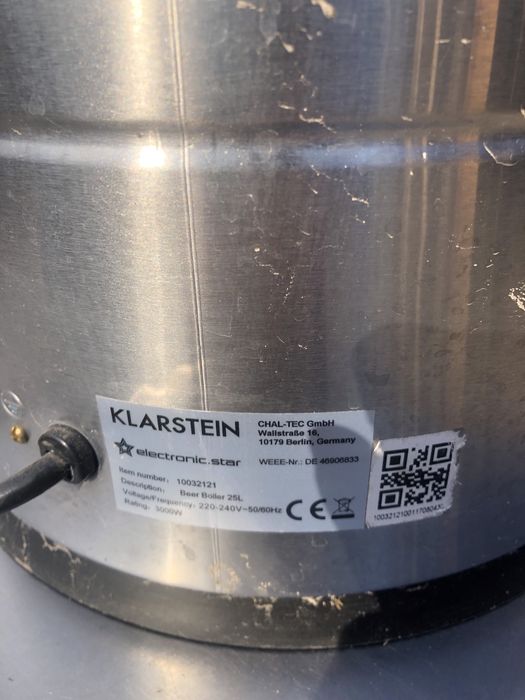Пивоварня Klarstein 25л 3000w полный комплект