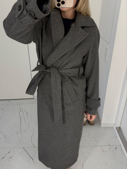 Пальто укр. Бренду сіре