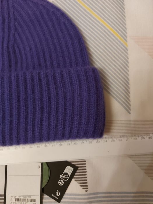 Czapka gruba zimowa Beanie 100% Kaszmir