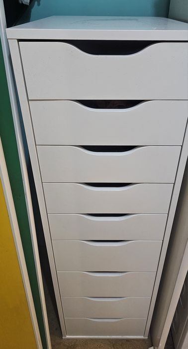 Szafka biala drewniana alex Ikea 9szuflad #Ikea #abra #castorama #jysk