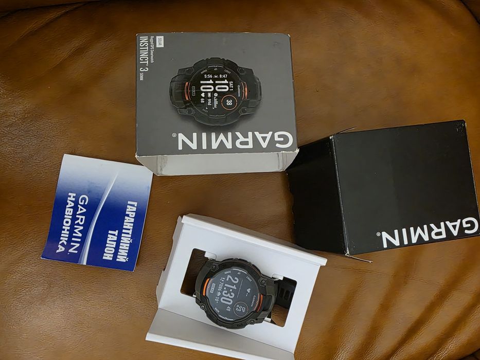 Garmin Instinct 3 Solar 50mm Black (Офіціал / Гарантія / Чек Фокстрот)