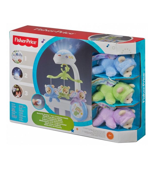 Музичний мобіль на ліжечко Fisher Price Мрії про метеликів CDN41
