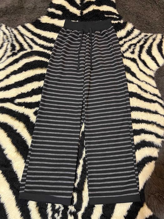 Striped Pants Black/Grey | Штаны на резинке в черно-серую полоску