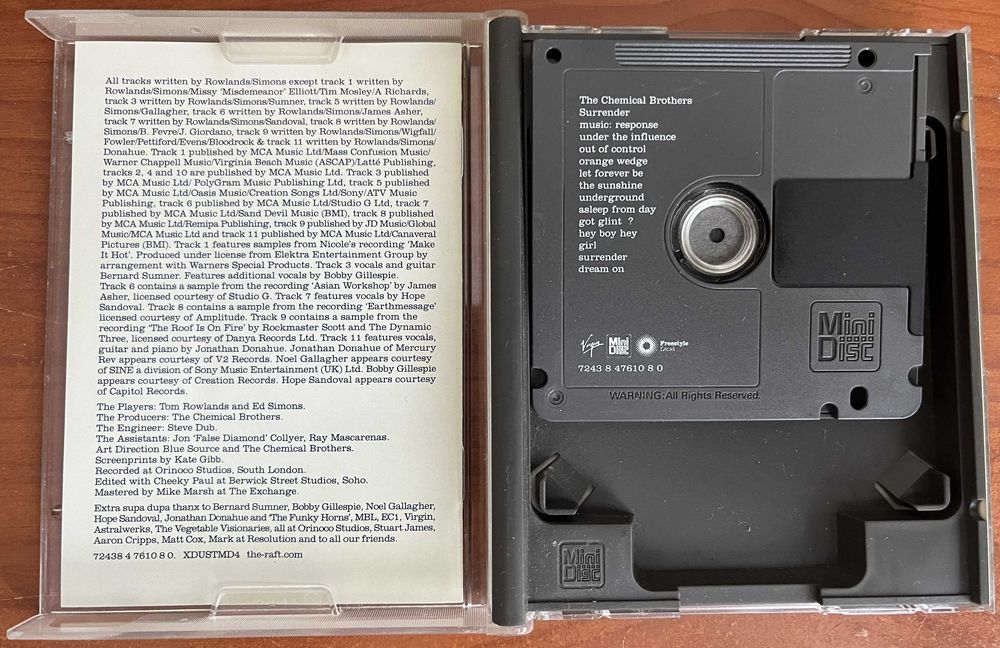 The Chemical Brothers - Surrender (Minidisc, Album)