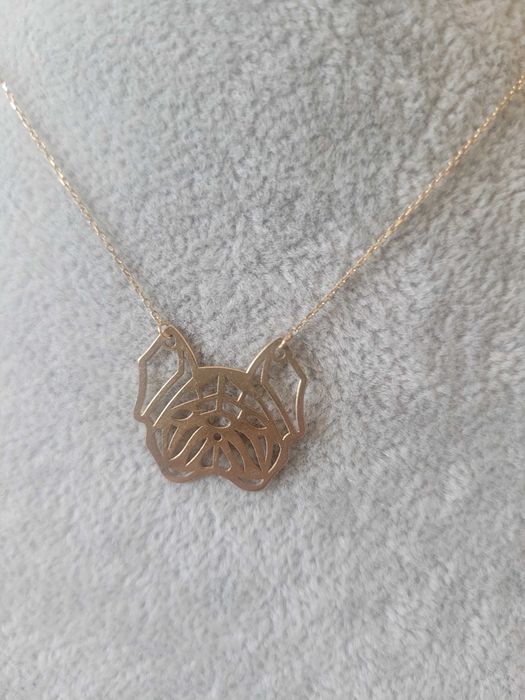 Złota celebrytka buldog francuski 585