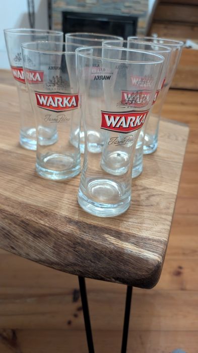 Szklanki do piwa 6szt 0.5l z logiem Warka