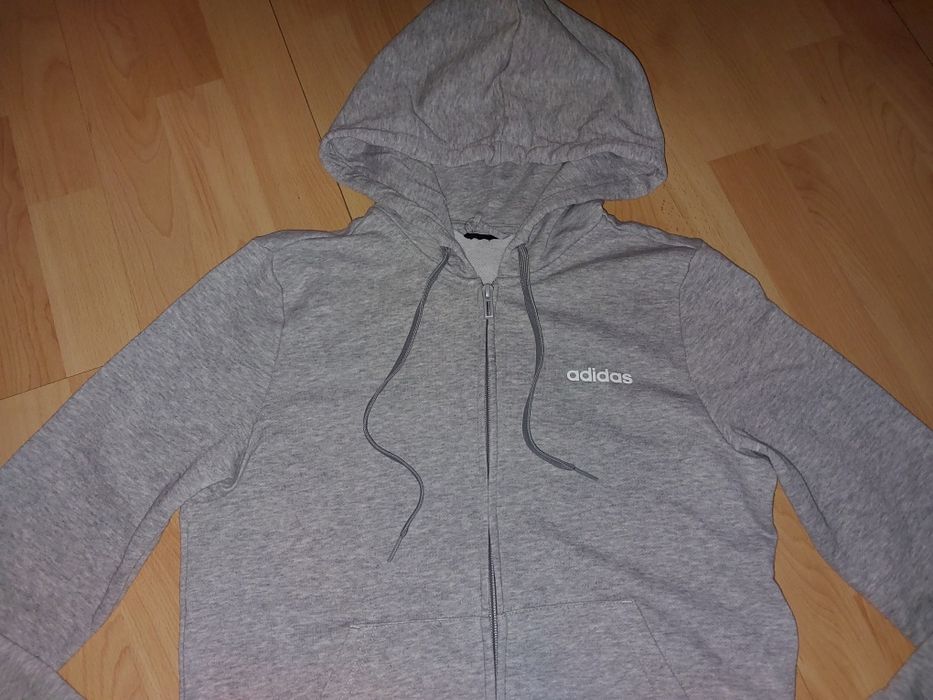 Bluza Adidas szara damska r S 36 38 suwak, oryginał