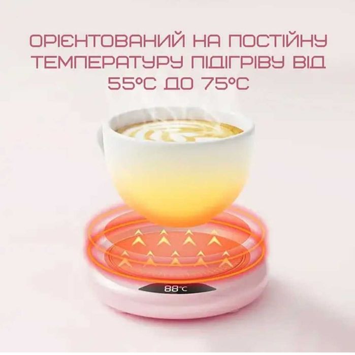 Підставка для чашки з підігрівом  для підігріву посуду від повербанку