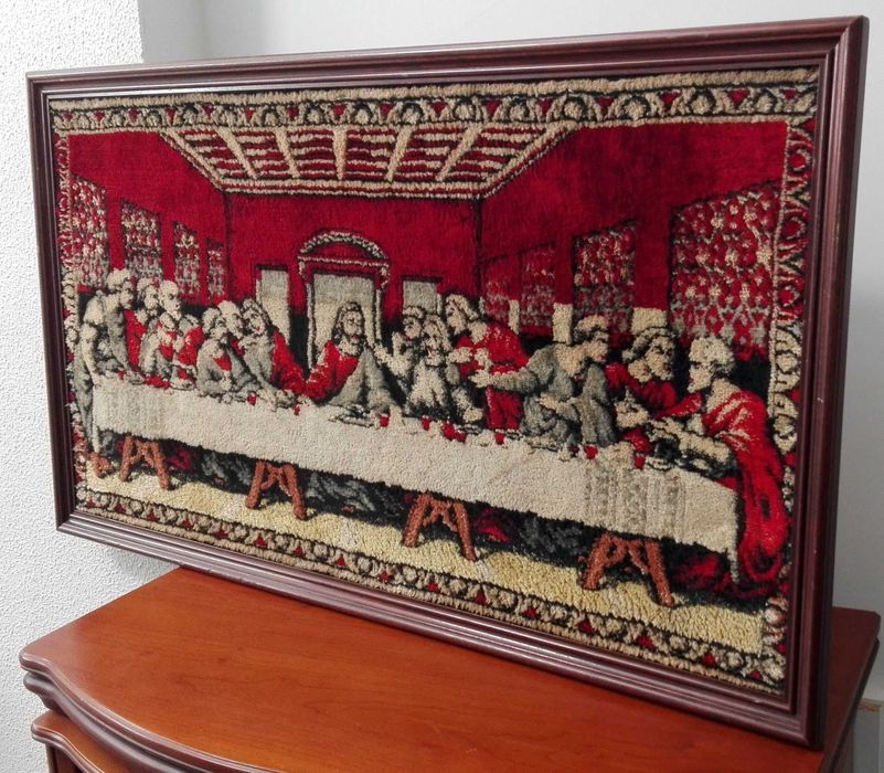 Quadro Ceia Cristo (tipo tapete)