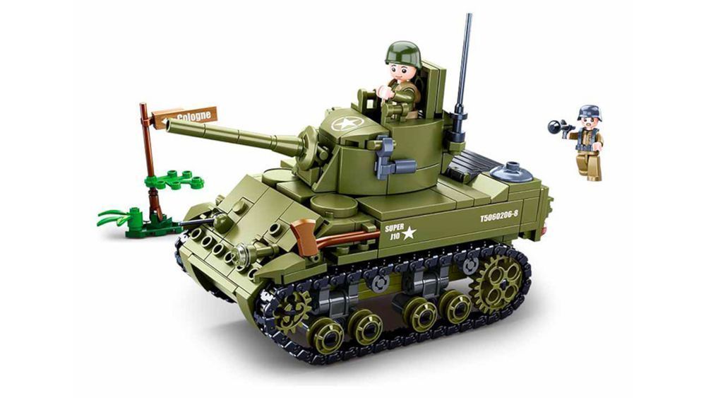 Klocki Czołg Amerykański M5A1 Stuart Armia Wojsko