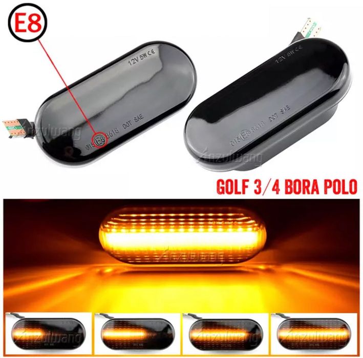 Piscas laterais led dinâmicos Golf 4 /Ibiza 6l /Audi A3 8L /BMW (NOVO)