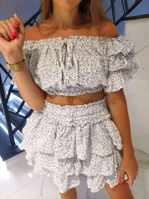 Myślinowy komplet Vasari Dubaj biały czarny blekitny