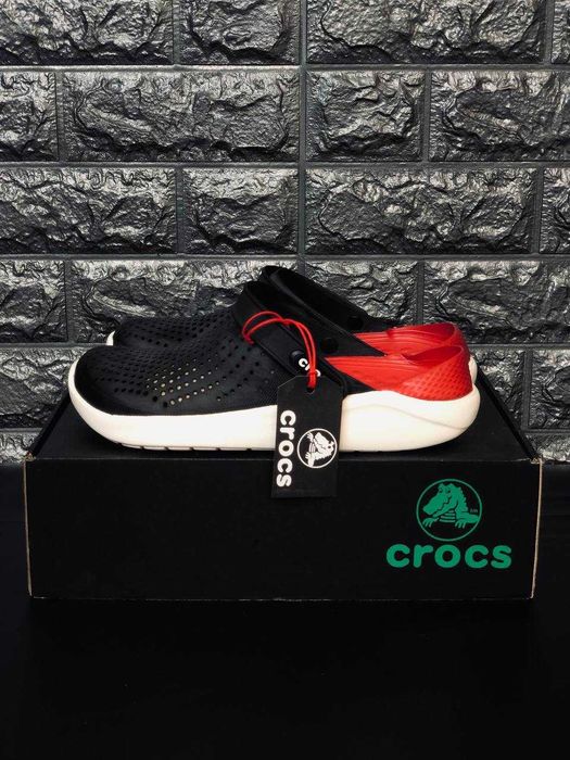 Crocs мужские черные сабо для отдыха и прогулок  Последние размеры / кроксы crocs эластичные удобные шлепанцы на лето