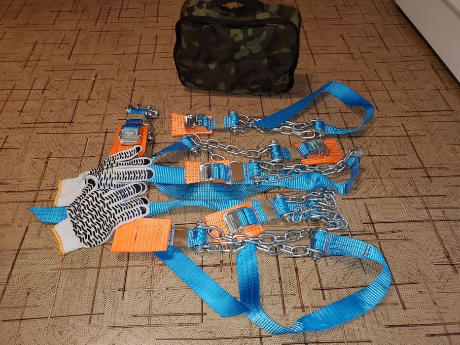 Браслети-ланцюги протиковзання на колеса R16 — комплект 6 шт, нові, у сумці