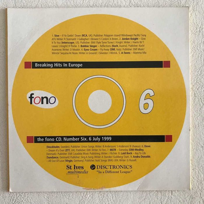 Disco cd Breaking Hits sucessos anos 90