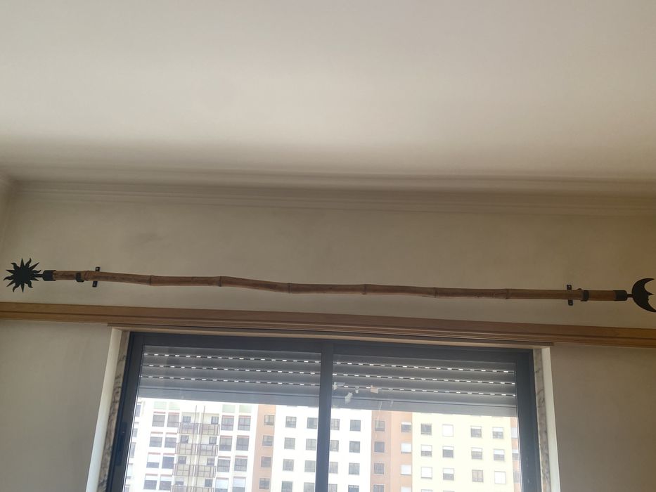Varão de cortinado Bambu + Ferro forjado