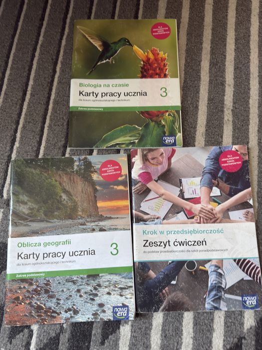 Karty pracy ucznia do 3 klasy liceum/technikum