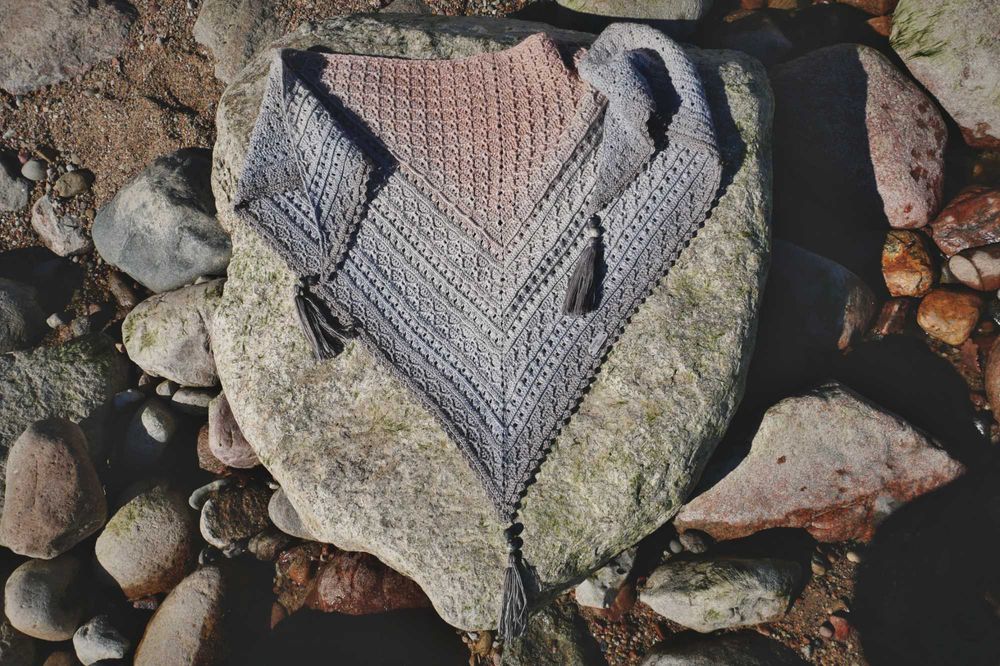 Ręcznie robiona chusta boho, na szydełku, handmade, prezent na Święta