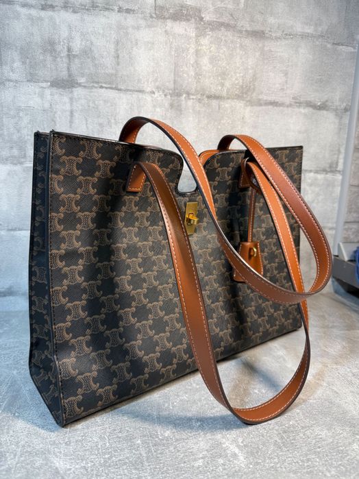 Leather country. Велика шкіряна сумка італійського виробництва celine