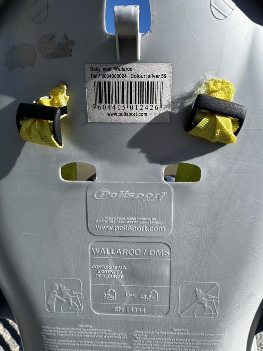 Cadeira de criança para bicicleta Polisport Wallaroo – completa – até 22 kg