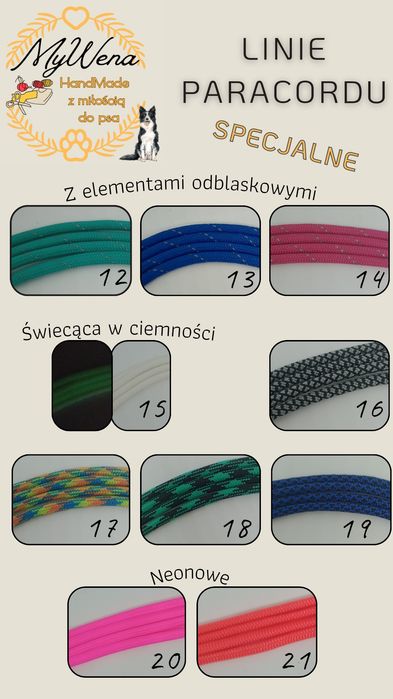 Adresówka dla psa z paracordu